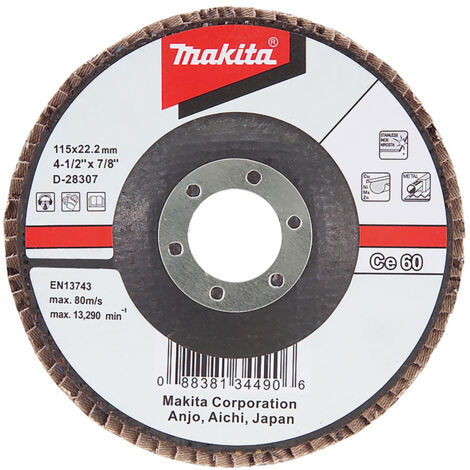 MAKITA D-28391 Keramik-Aluminiumoxid-Fächerscheibe, 180 mm, G80