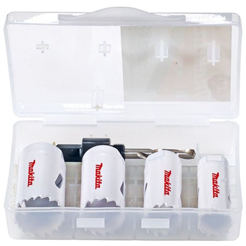 Makita - D-33641 - Kit de scies de couronne 22 25 29 32 mm + adaptateur + mèche