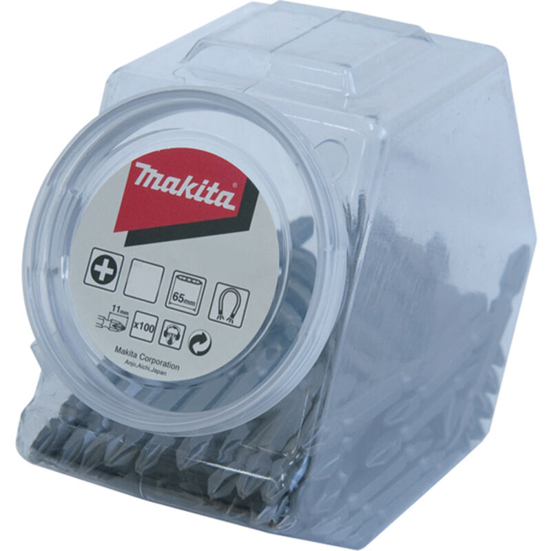 Scatola di punte Makita PZ2 65 mm PZ2 - 100 pezzi - 65 mm