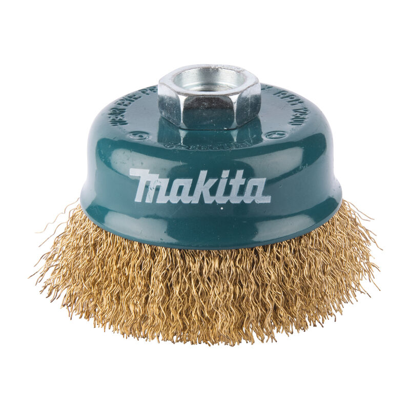 Spazzola a tazza 75 mm - 0,3 mm - M14 - ottone - Makita
