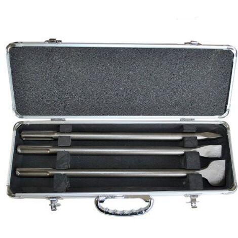 Makita D-40543 - Set di scalpelli lunghi per martelli pneumatici SDS-MAX, lunghezza: 400 mm, 3 pezzi