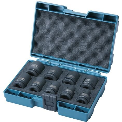 Juego de 9 llaves de vaso Makita para aprietatuercas de impacto de 1/2'' - Makita D-41517