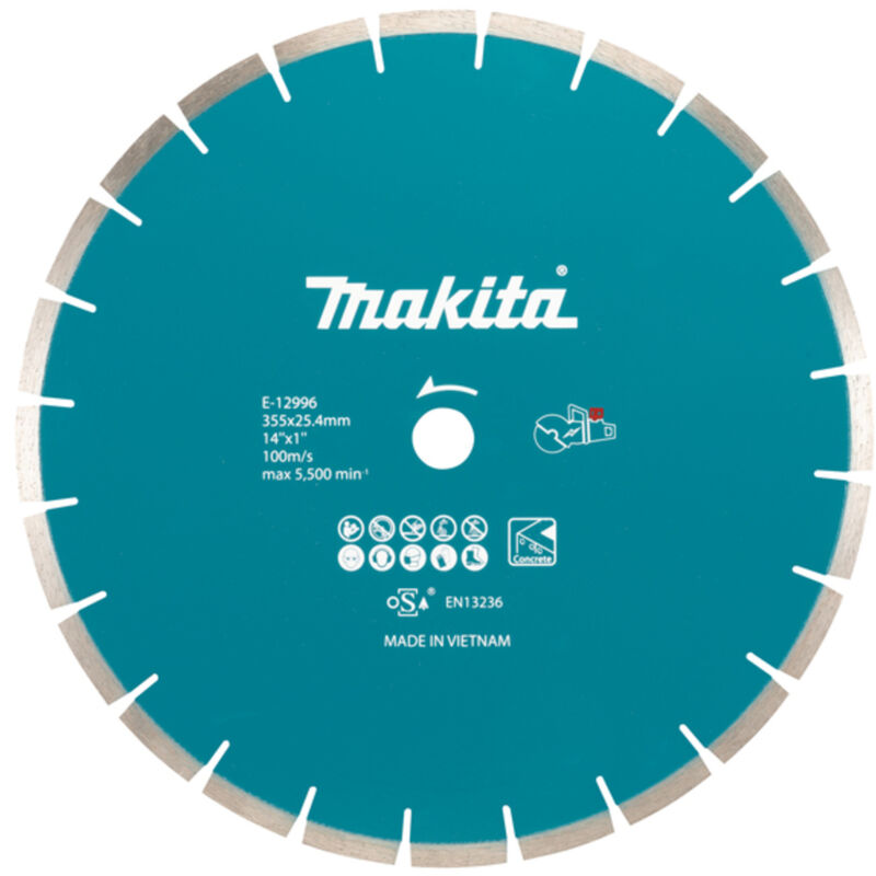E-12996 355mm Diamond Wheel Segmented for CE001G Power Cutter - Makita