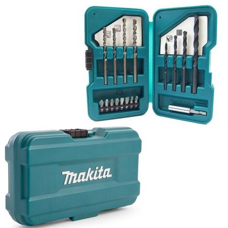Makita D-45858 17 Piece Drill and Screwdriver Bit Set Masonary Wood Metal Drills