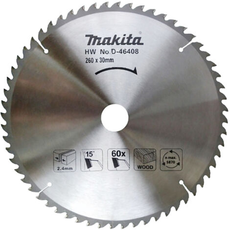 Makita D-46408 Lama TCT per troncatrici 260x30 mm per legno