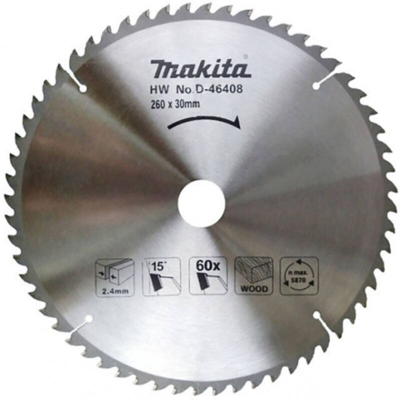 D-46408 Lame De Scie Circulaire Standard tct 260x30mm 60T Bois - Makita