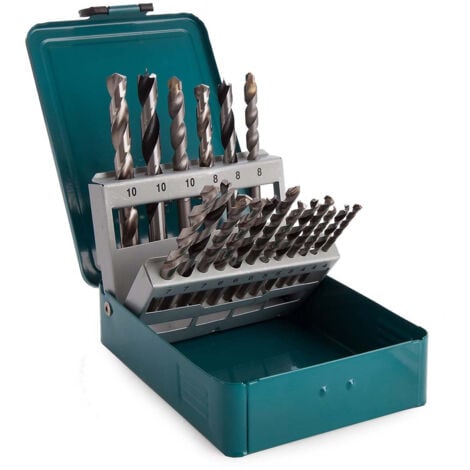 BLACK+DECKER 10-Piece Assorted High-speed Steel Jobber Length Twist Drill  Bit Set in the Twist Drill Bits department at