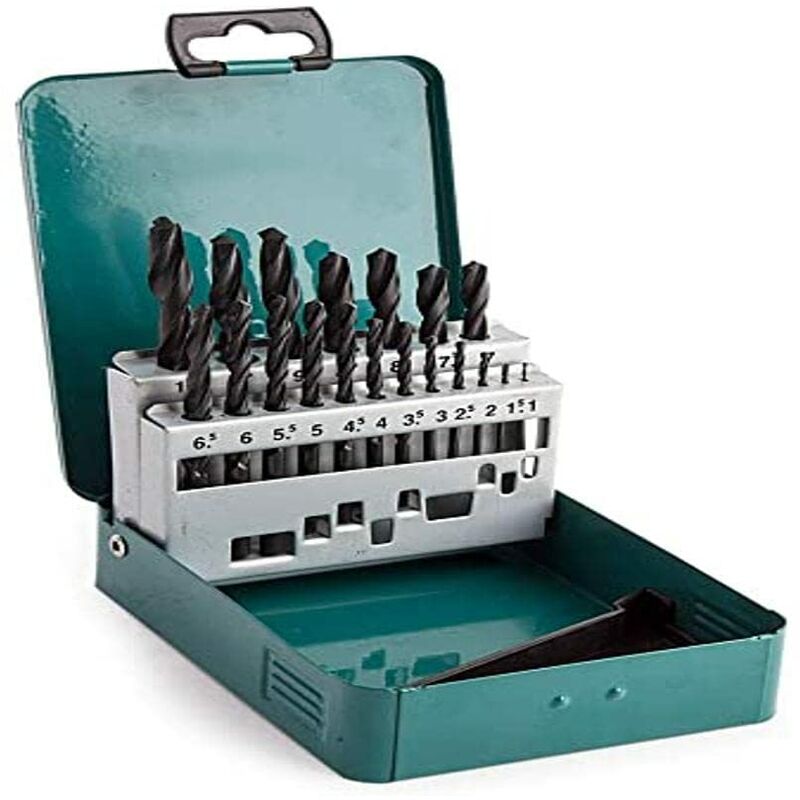 Makita - D-54081 - Set di punte in acciaio hss, 19 pezzi, multicolore