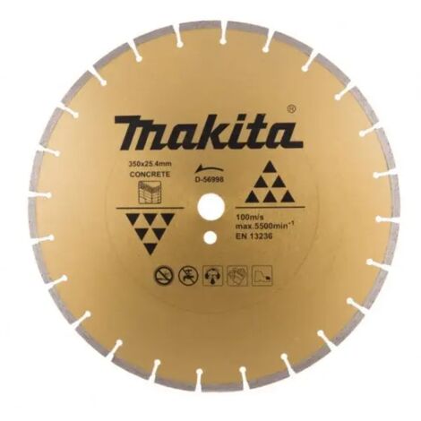 Makita D-56998 Disco diamantato a settori 350x25,4 mm per cemento