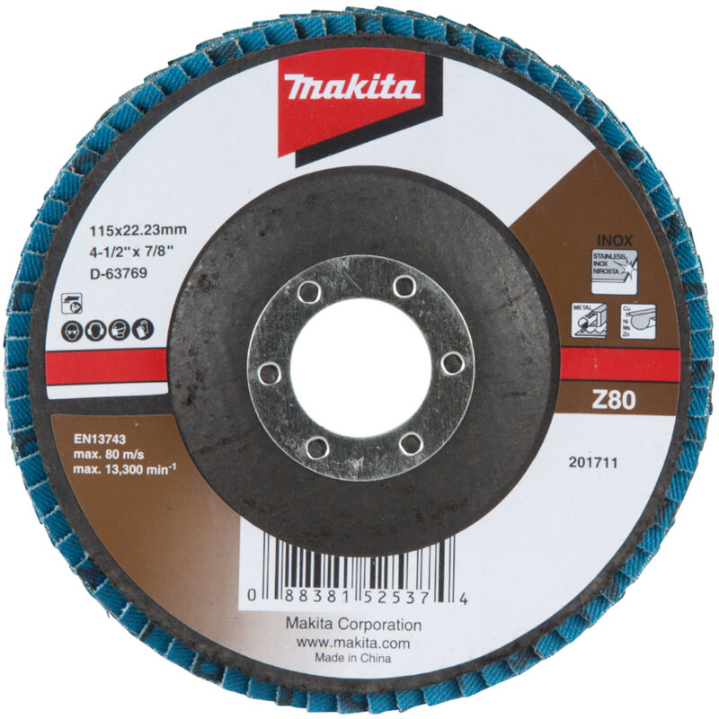 Fächerschleifscheibe 115 mm Z80 D 63769 Makita