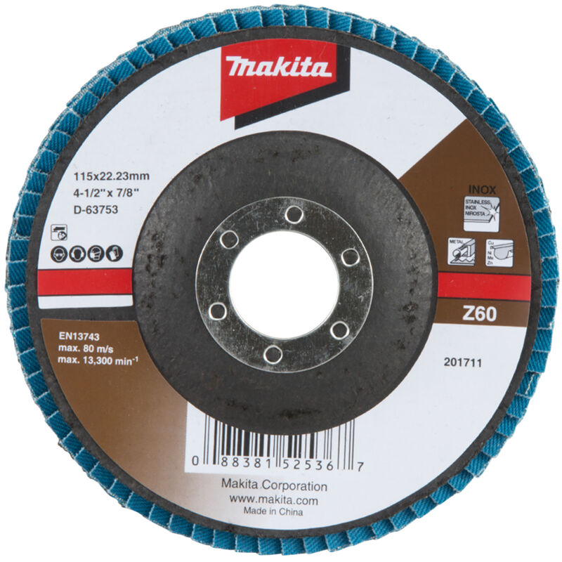 Fächerschleifscheibe 115 mm Z60 D 63753 Makita