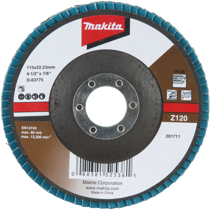 Fächerschleifscheibe 115 mm Z120 D 63775 Makita