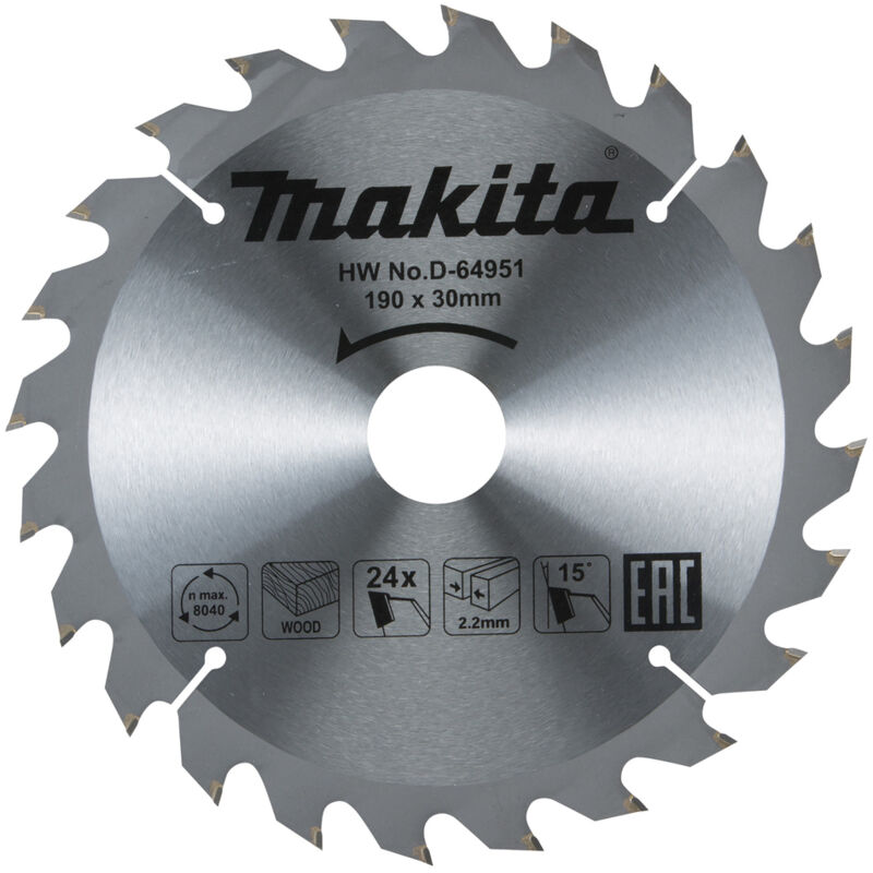 Lame de scie Makita 190x2 2x30 0 mm Z24 15°