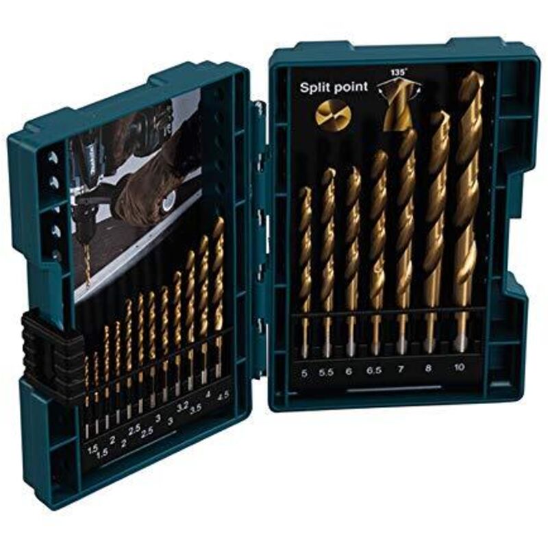 Makita - D-67527 - Set di punte in metallo Hss-Tin da 19 pezzi