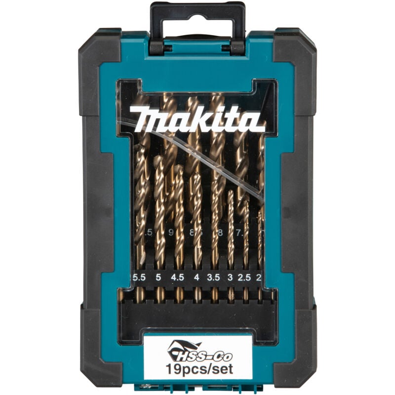 Makita - D-67561 Jeu de forets à métaux hss-co (19 pièces)