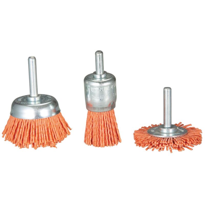 Set di spazzole in nylon Makita rosso K80 - Grosso, 3 pezzi 80G - 3 pezzi