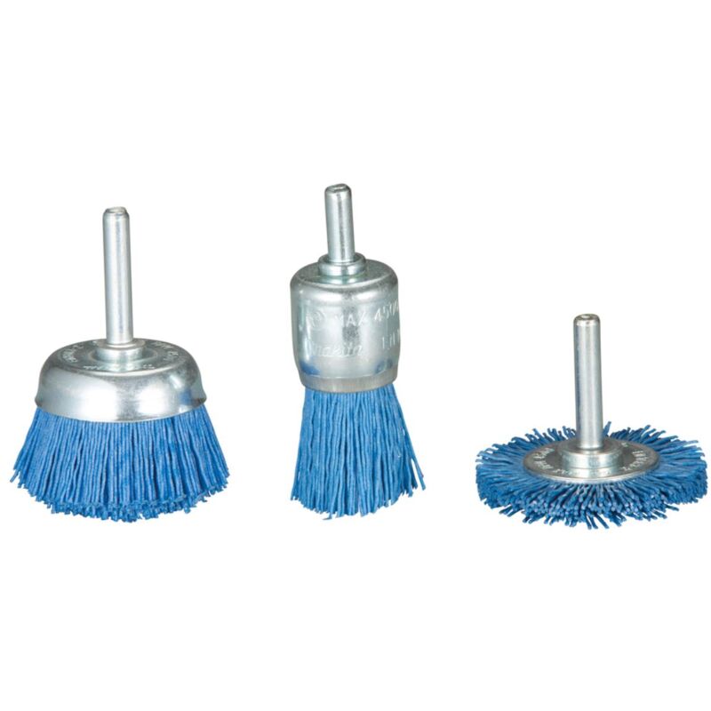 Set di spazzole in nylon Makita blu K240 - Fine, 3 pezzi 240G - 3 pezzi