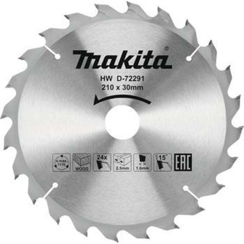Makita Accessori - Lama da sega circolare per legno 210x30 mm, 24 denti D-72291
