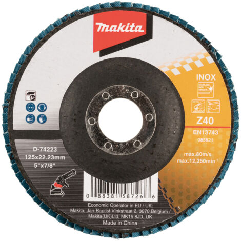 MAKITA D-74223 Fächerschleifscheibe 125(G40) Metall