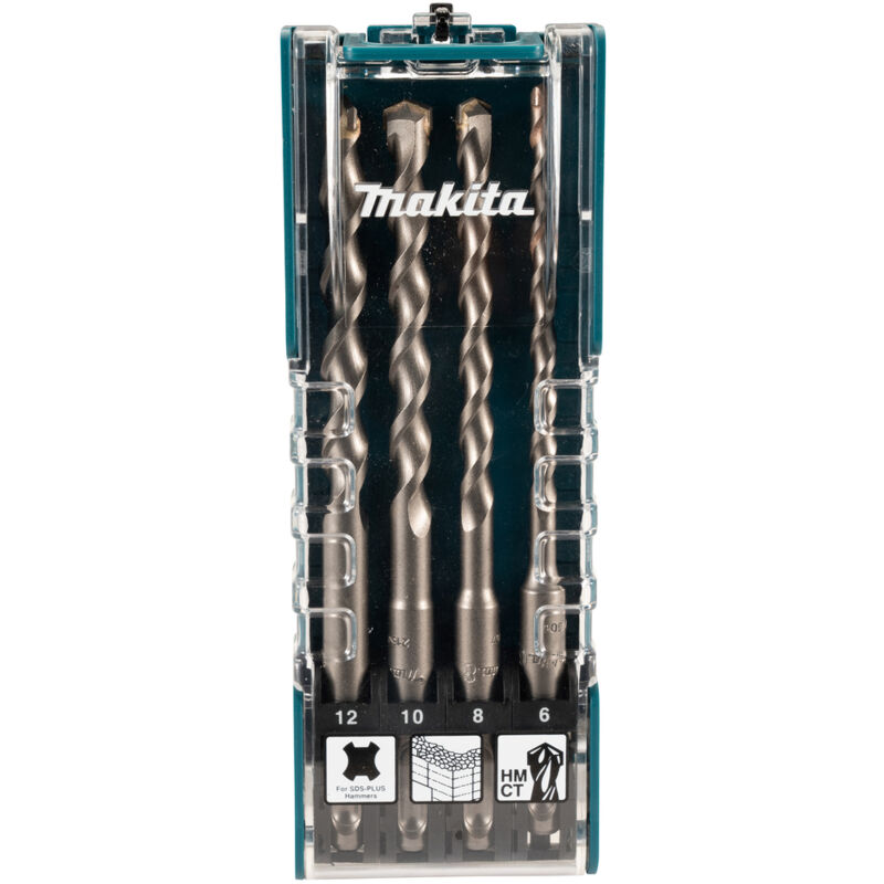 Set di punte per trapano sds-plus Makita da 4 pezzi