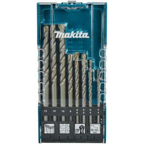 Makita D-77126 Set 12 Punte Muro Trapano Avvitatore Percussione