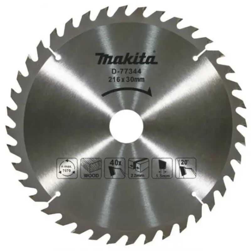 Makita Lame de scie TCT 216x2 2x30 mm 40Z D 77344