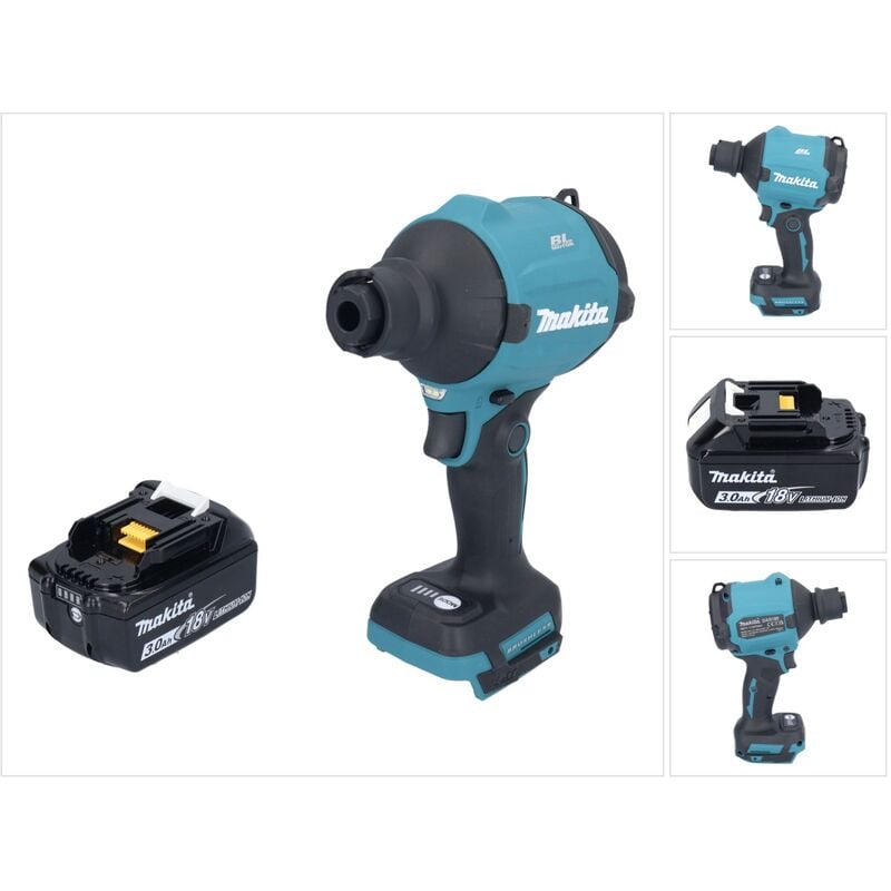 Makita DAS180F1 Souffleur à poussière sans fil 18V Brushless + 1x Batterie 3,0Ah - sans chargeur