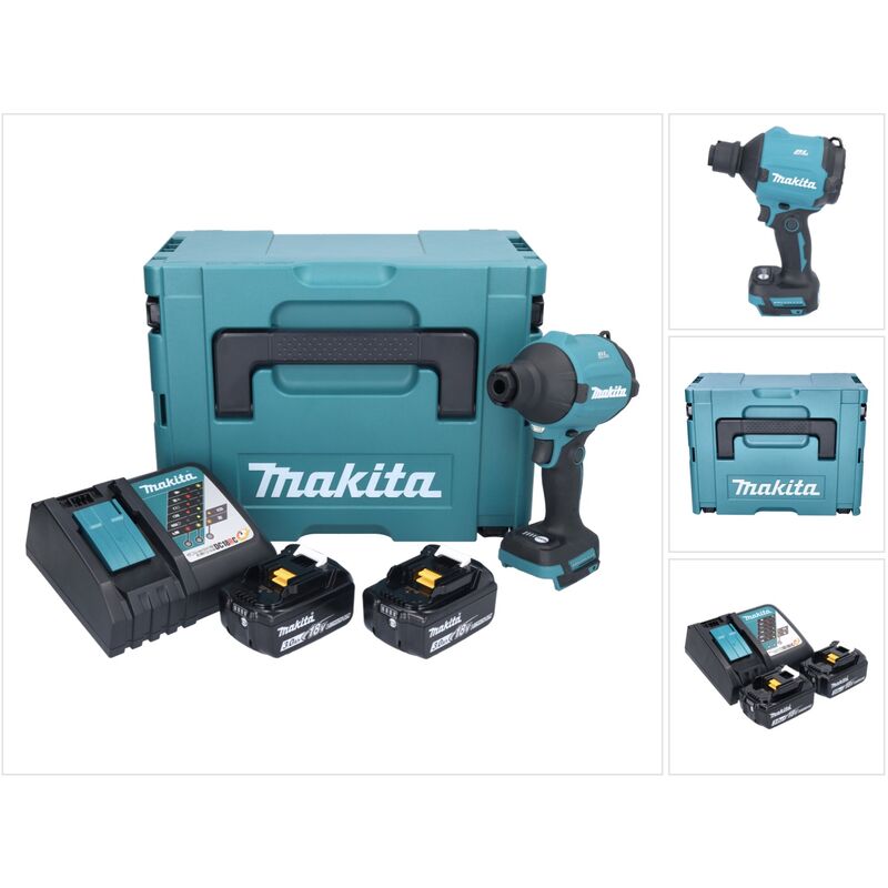 DAS180RFJ Souffleur à poussière sans fil 18V Brushless + 2x Batteries 3,0Ah + Chargeur + Coffret Makpac - Makita