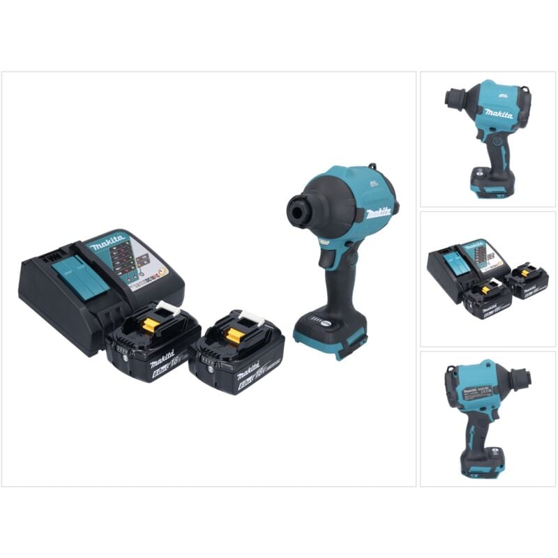 Makita - DAS180RG Souffleur à poussière sans fil 18V Brushless + 2x Batteries 6,0Ah + Chargeur