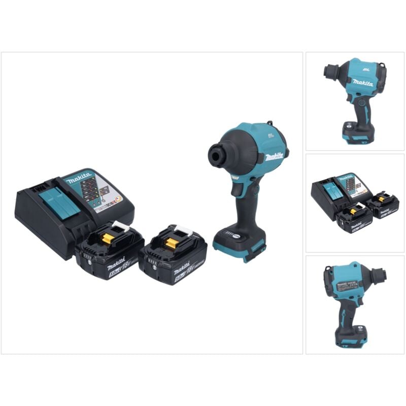 Makita - DAS180RT Souffleur à poussière sans fil 18V Brushless + 2x Batteries 5,0Ah + Chargeur