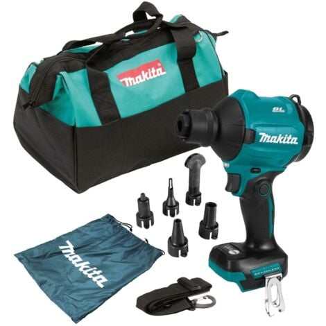 Makita DAS180Z 18v Brushless Dust Blower Inflator Deflator + 5 Nozzles + 10 Bag