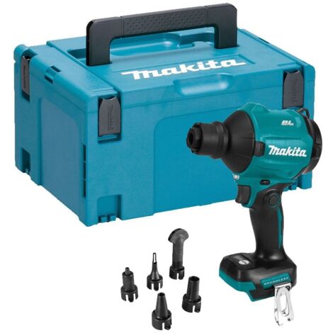 Makita DAS180Z 18v Brushless Dust Blower Inflator Deflator LXT Nozzles + Makpac