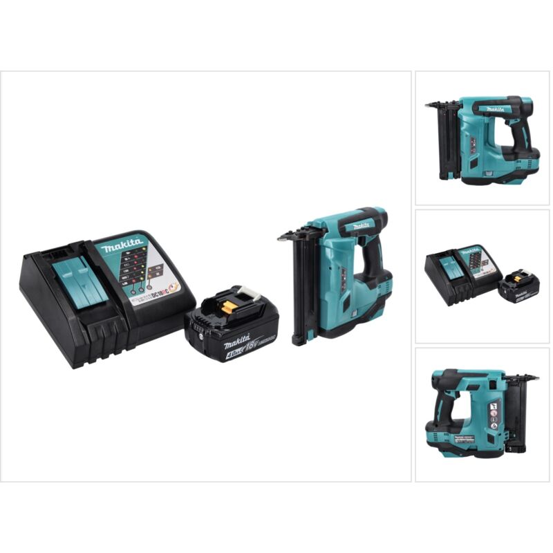 Dbn 500 RM1 18 v 15-50 mm Chiodatrice a batteria + 1x batteria ricaricabile 4,0 Ah + caricabatterie - Makita