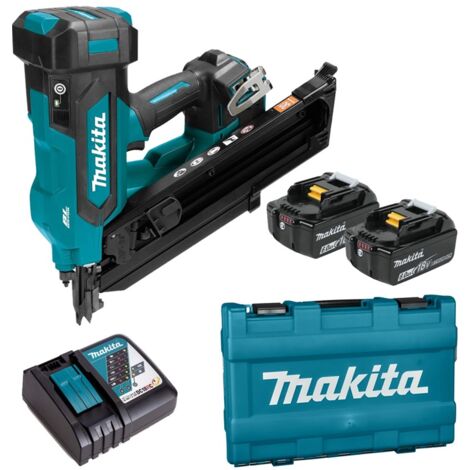Makita DBN900ZK 18v LXT Brushless 90mm Gasless Framing Nailer + Case + 2x 6.0Ah