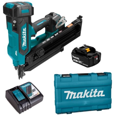 Makita DBN900ZK 18v LXT Brushless 90mm Gasless Framing Nailer + Case + 5.0Ah Kit