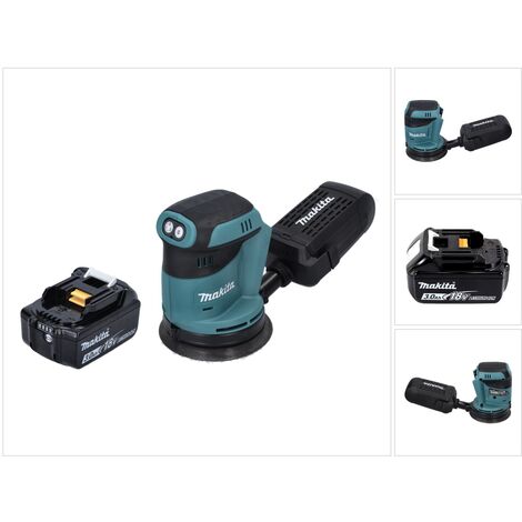 Makita DBO 180 F1 Levigatrice eccentrica a batteria 18 V - 125 mm + 1x batteria 3,0 Ah - senza caricabatterie