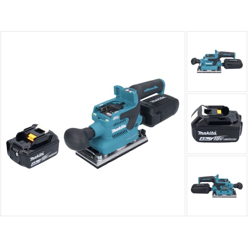 Dbo 382 M1 Ponceuse vibrante sans fil 18 v 93 x 185 mm Brushless + 1x batterie 4,0 Ah - sans chargeur - Makita
