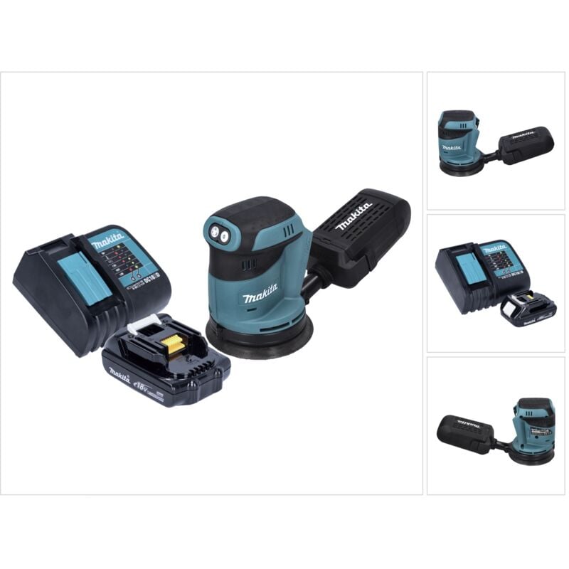 Makita - DBO180SY1 Ponceuse excentrique sans fil 125mm 18V + 1x Batterie 1,5Ah + Chargeur