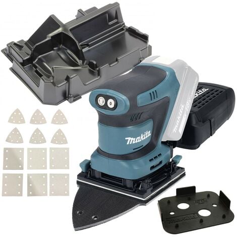 Makita DBO480Z 18v LXT 114mm 1/4 Sheet Finishing Cordless Palm Sander + Inlay