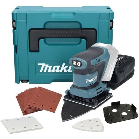 Makita DBO480ZJ 18v 114mm Detail 1/4 Sheet Finishing Delta Sander + 22 Sheets
