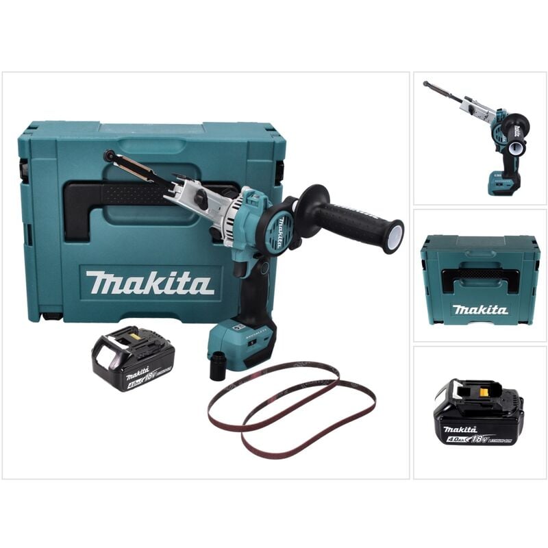 Dbs 180 M1J lime à bande sans fil 18 v 9 x 533 mm Brushless + 1x batterie 4,0 Ah + Makpac - sans chargeur - Makita