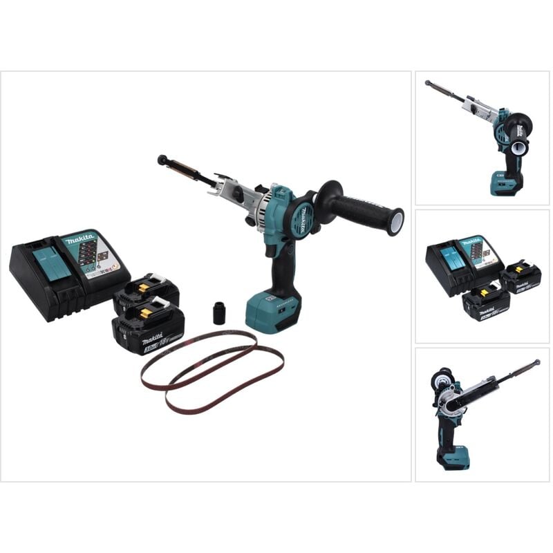 Dbs 180 rf lime à bande sans fil 18 v 9 x 533 mm Brushless + 2x batterie 3,0 Ah + chargeur - Makita