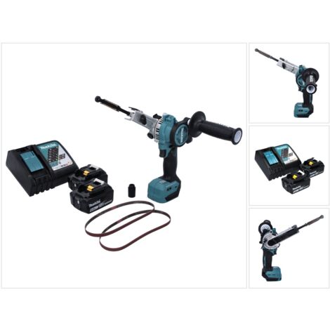 Makita DBS 180 RG Lime à bande sans fil 18 V 9 x 533 mm Brushless + 2x batterie 6,0 Ah + chargeur