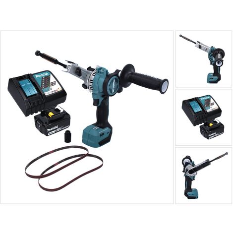 Makita DBS 180 RM1 Akku Bandfeile 18 V 9 x 533 mm Brushless + 1x Akku 4,0 Ah + Ladegerät