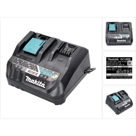 Makita DC 18 RE Multi Schnell Ladegerät 10,8 - 12 V / 14,4 - 18 V ( 198720-9 ) für Li-Ion Akku