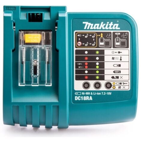 Makita DC18RA 18v 22min Intelligent FAST Lithium Battery Charger Blue DC18RC