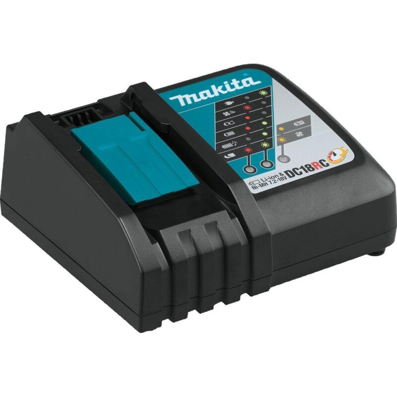 Makita DC18RC Caricabatterie Compatto Nero Batterie agli Ioni di Litio