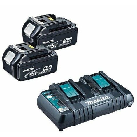 Makita DC18RD + 2 x BL1860B 6Ah chargeur et batteries compatibles 18v ou 36v Li-ion LXT