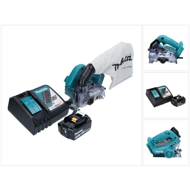 Dcc 500 RF1 Scie circulaire sans fil 125 mm Brushless 18 v + 1x Batterie 3,0 Ah + Chargeur - Makita