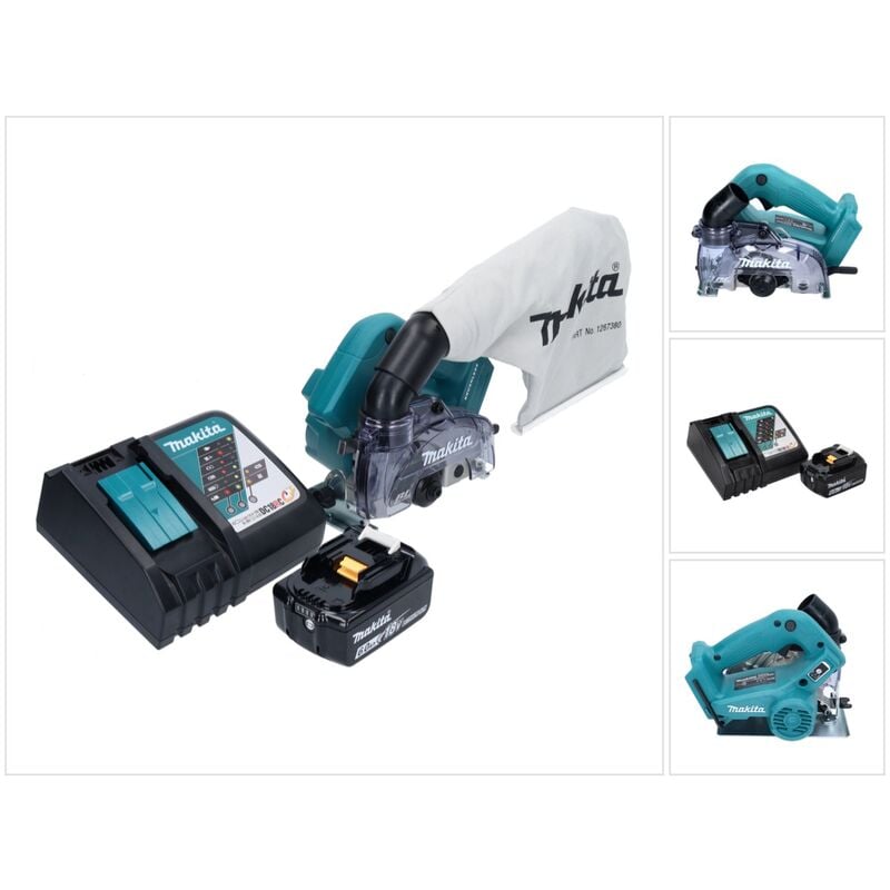 Dcc 500 RG1 Scie diamant sans fil 125mm 18V Brushless + 1x Batterie 6,0Ah + Chargeur - Makita